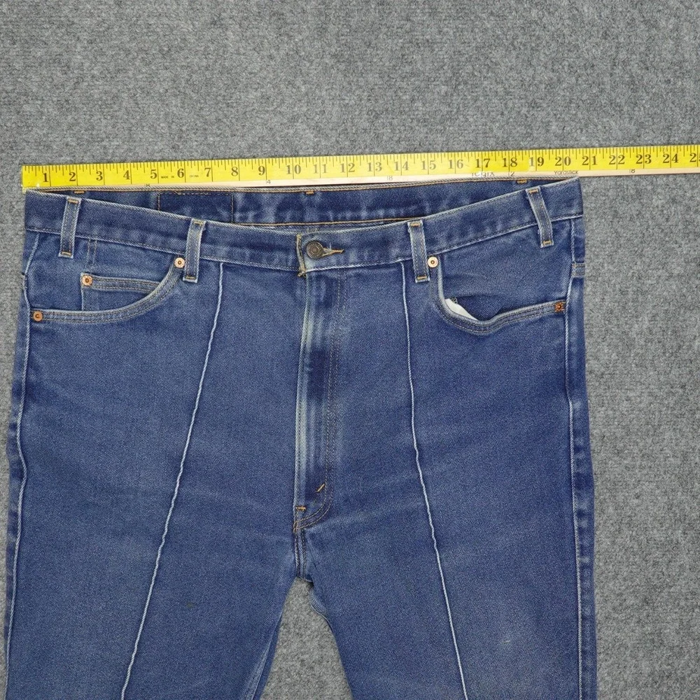 Vintage Levi's 517 Jeans Mens 42x30 Blue Boot Cut Creased Western Denim‎